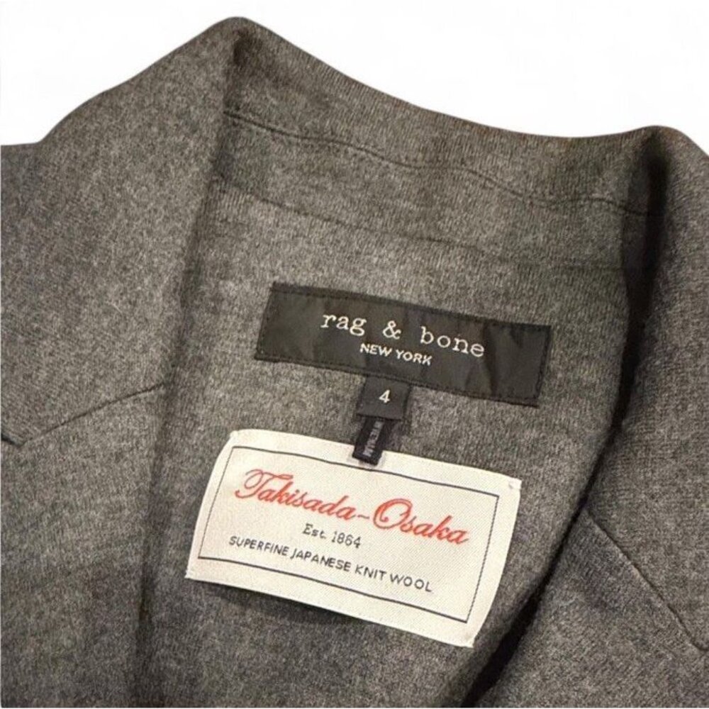 rag & bone Leon Japanese Wool Tailored Blazer Gray 4 NWOT - Picture 8 of 10